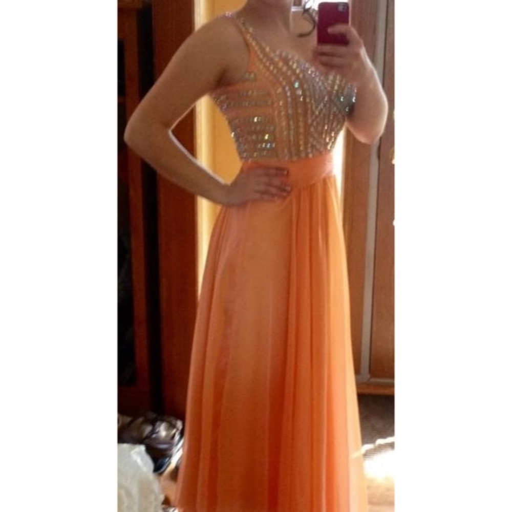 Orange La Femme Prom Dress